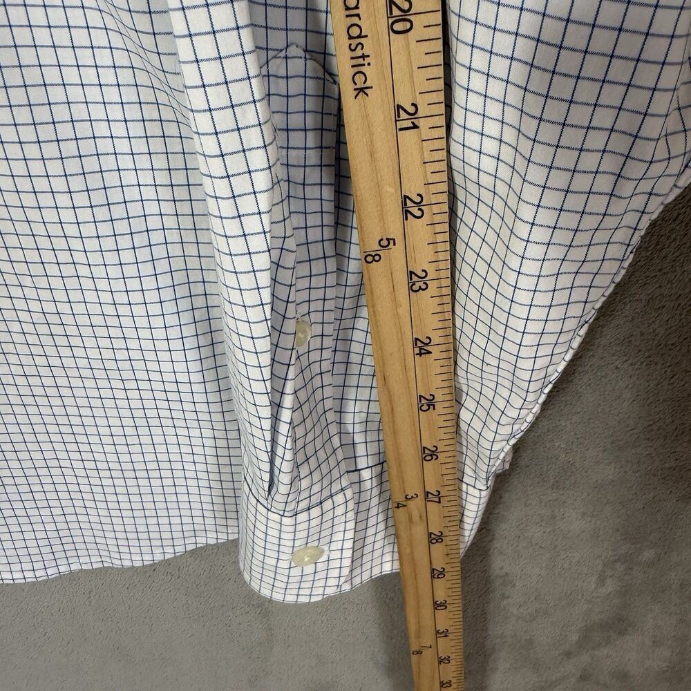 Vineyard Vines Classic Fit Tucker Shirt Mens XL White Blue Check Long Sleeve - Picture 6 of 8